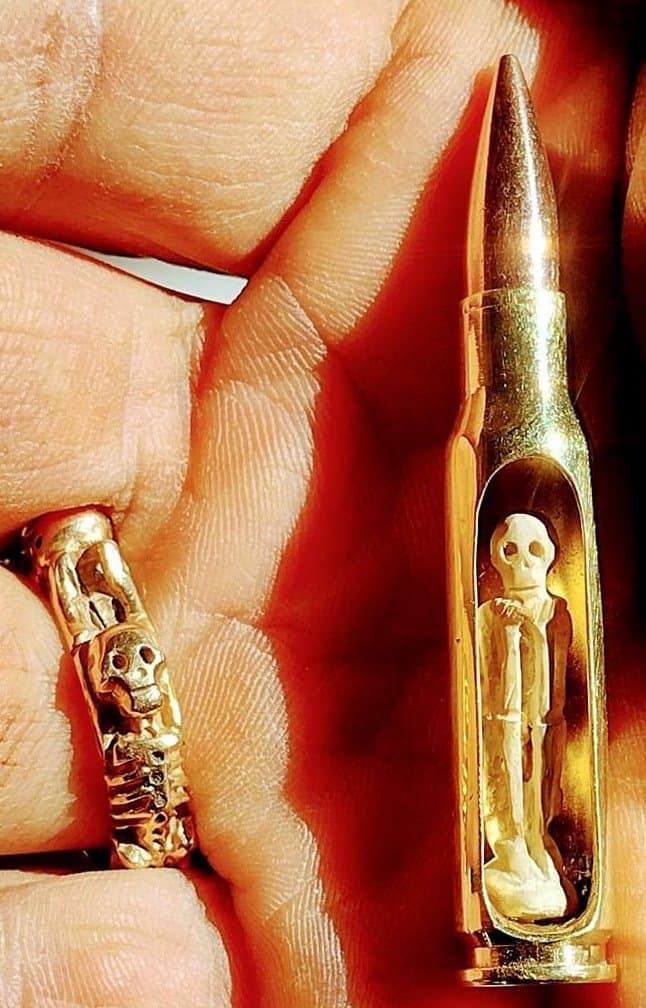 Señor de la Paciencia en bala y anillo