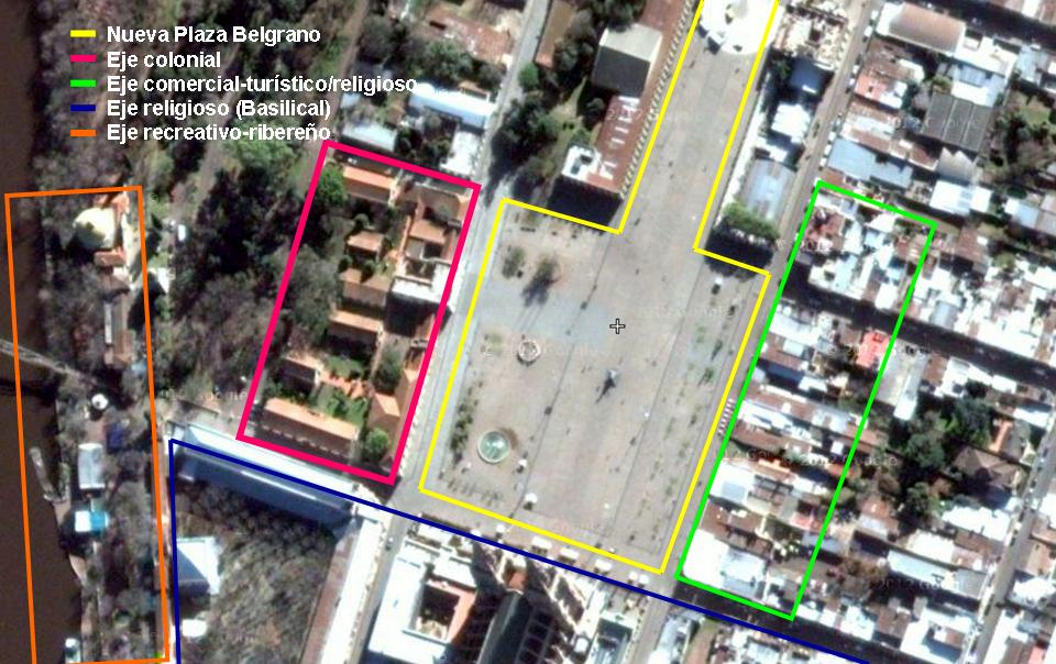 La Plaza en detalle (zonas)