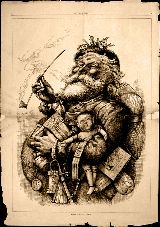 1863 Thomas Nast Santa BW